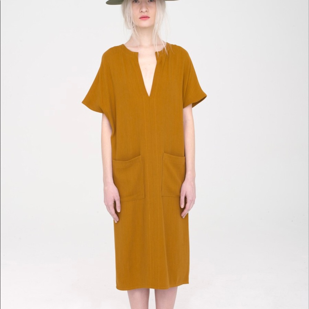 APIECE APART AW13 POCKET DRESS IN BLACK